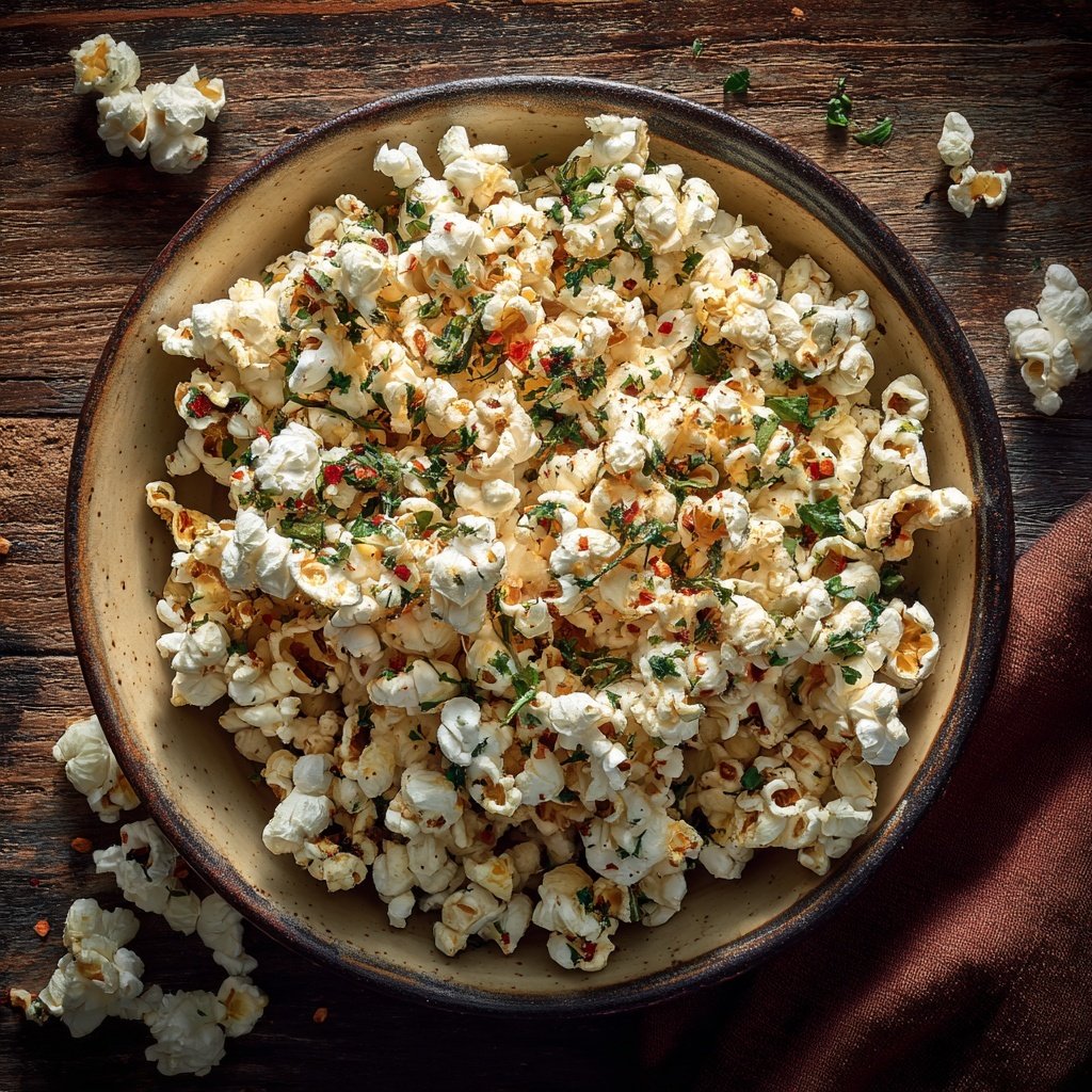 Spicy Herb-Infused Popcorn