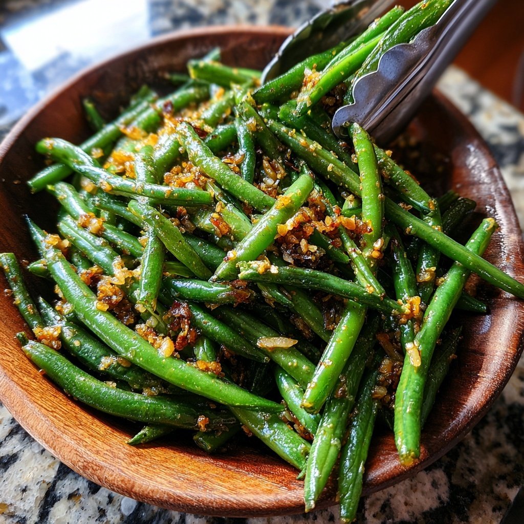 Spicy Garlic Green Bean Crunch
